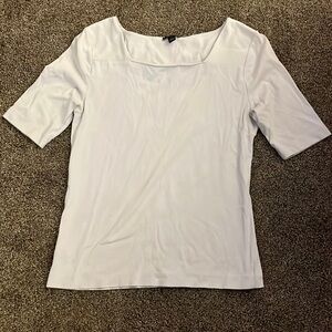 Light blue elbow sleeve shirt